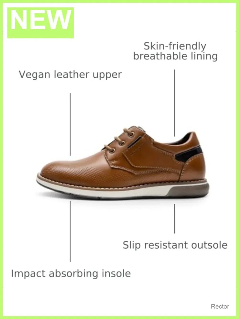Boys Dress Oxford Sneaker Vegan Leather Lace Up Casual Shoe